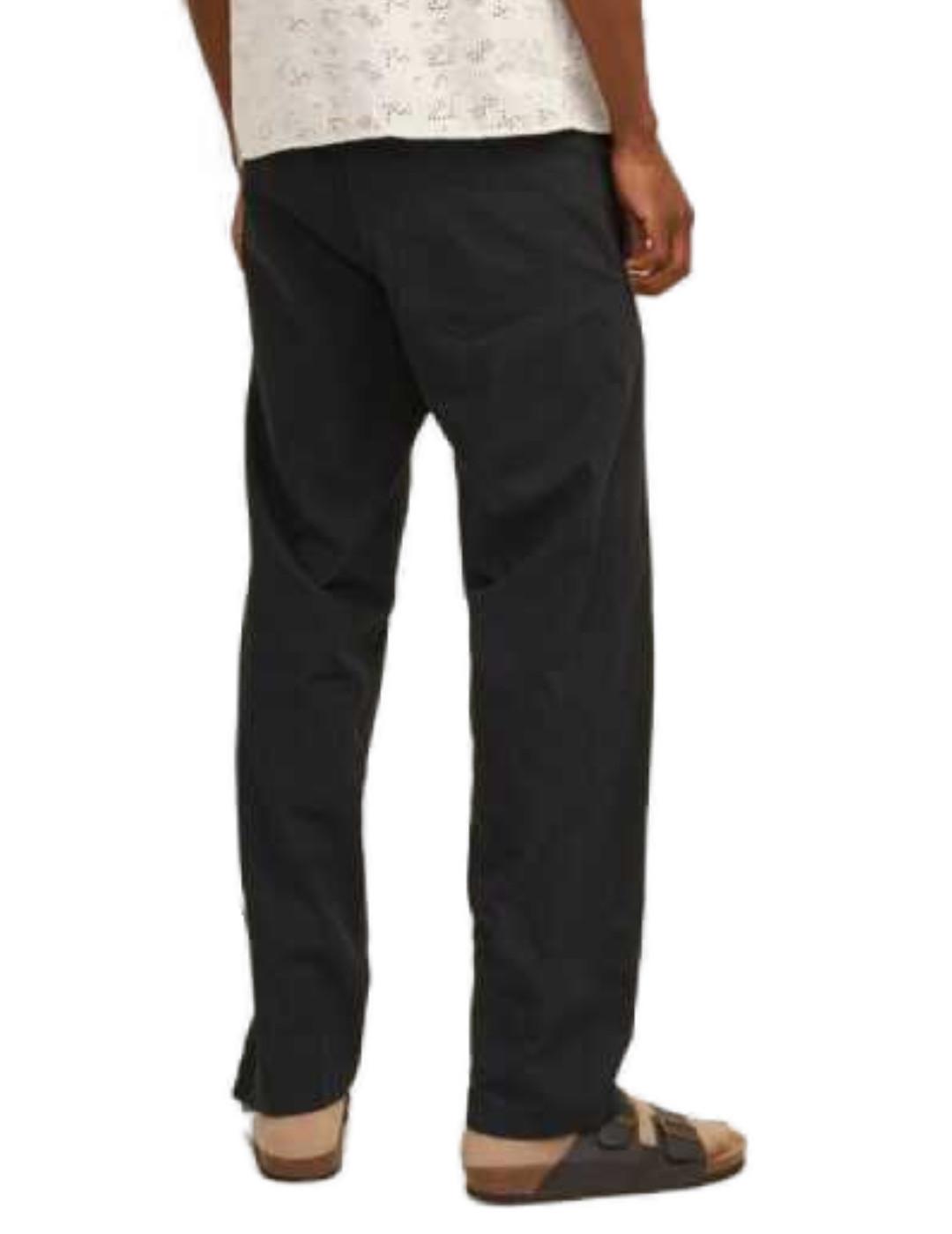Pantalón Jack&Jones Jogger negro de lino para hombre