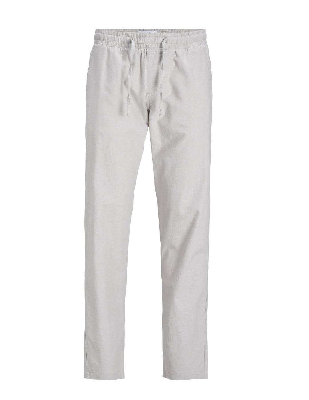 Pantalón Jack&Jones Jogger beige de lino para hombre