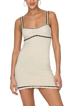 Vestido Only Minnie crochet blanco de tirantes para mujer