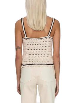 Top Only Minnie crochet blanco de tirantes para mujer