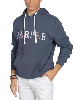 Sudadera Harper Yatch Club marino con capucha para hombre