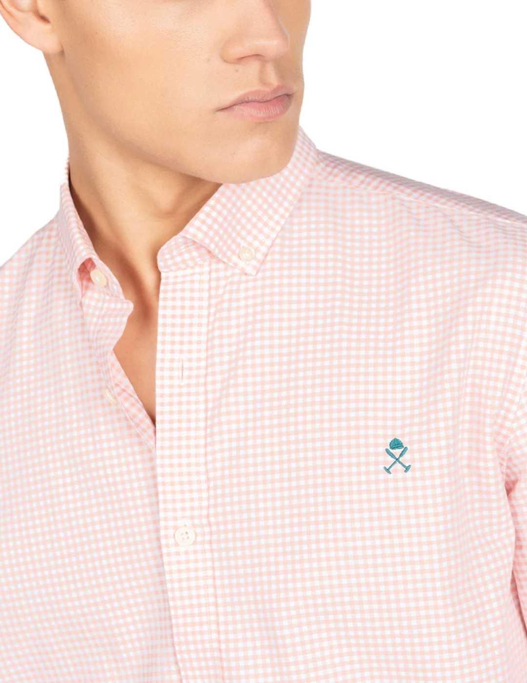 Camisa Harper Amberes rosa cuadro vichy para hombre