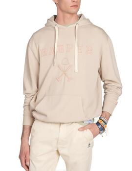 Sudadera Harper New England beige con capucha para hombre