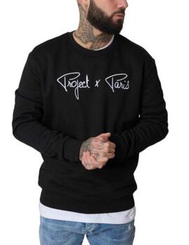 Sudadera ProjectxParis negra logo blanco sin capucha unisex