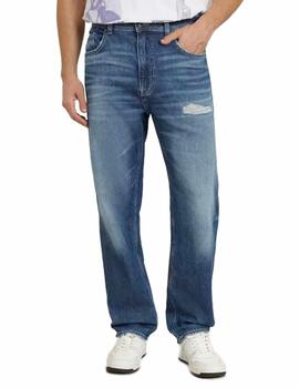 Pantalón vaquero Guess Mike marino Regular para hombre