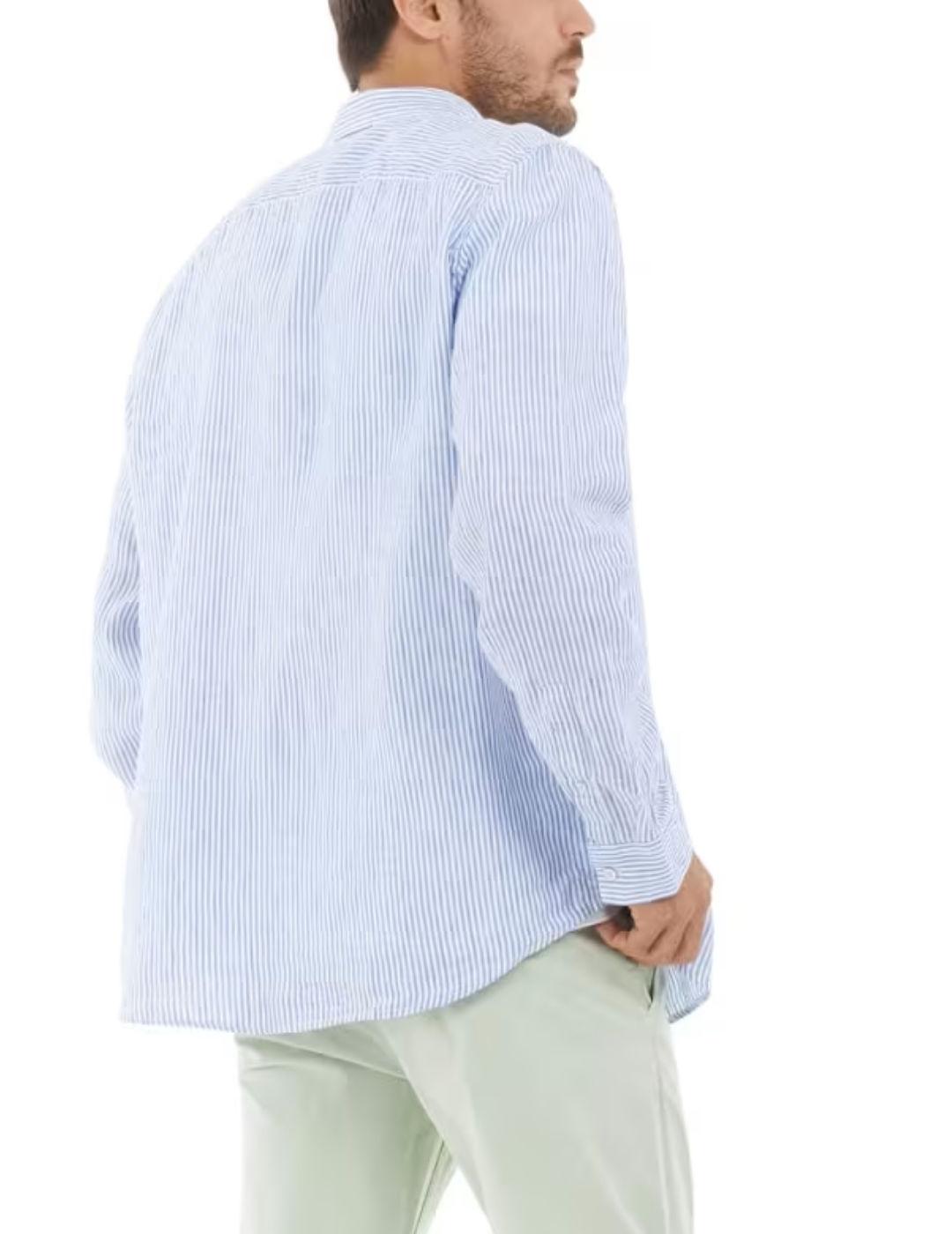 Camisa Guess Nautica azul celeste de lino para hombre