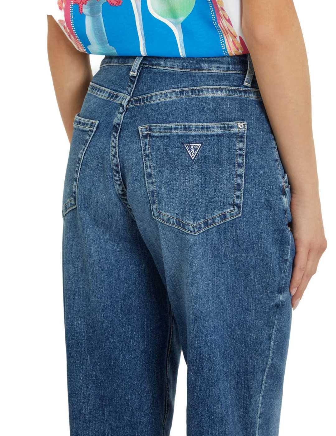 Pantalón vaquero Guess New Anfrea denim marino de mujer