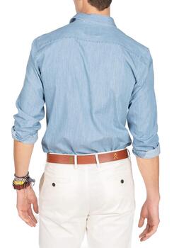 Camisa Harper&Neyer Antibes denim azul claro para hombre