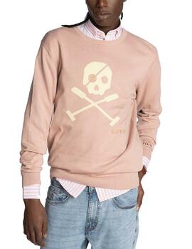 Jersey Harper&Neyer Skull salmón de punto fino para hombre