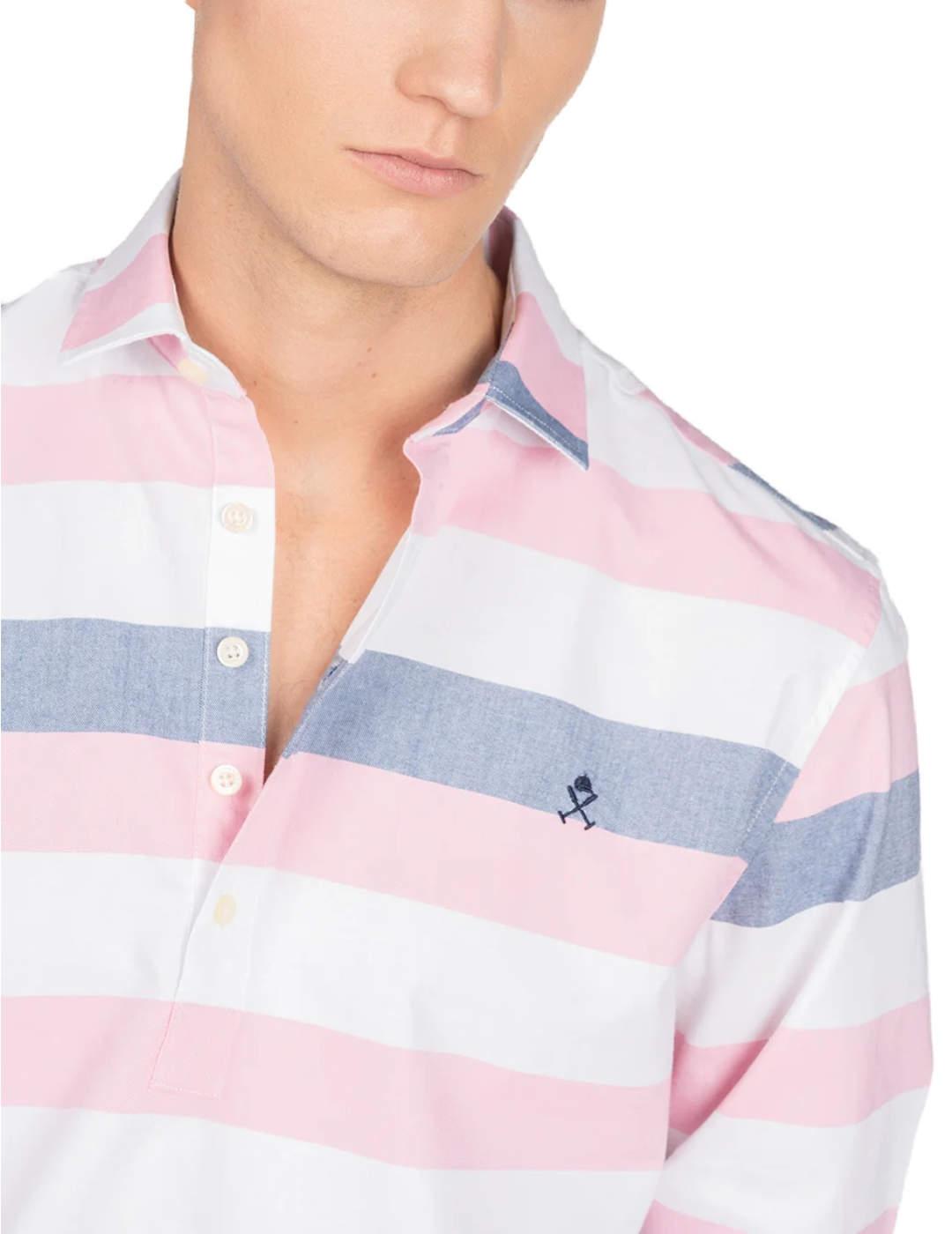 Polera Harper&Neyer Santa monica rosa de rayas para hombre