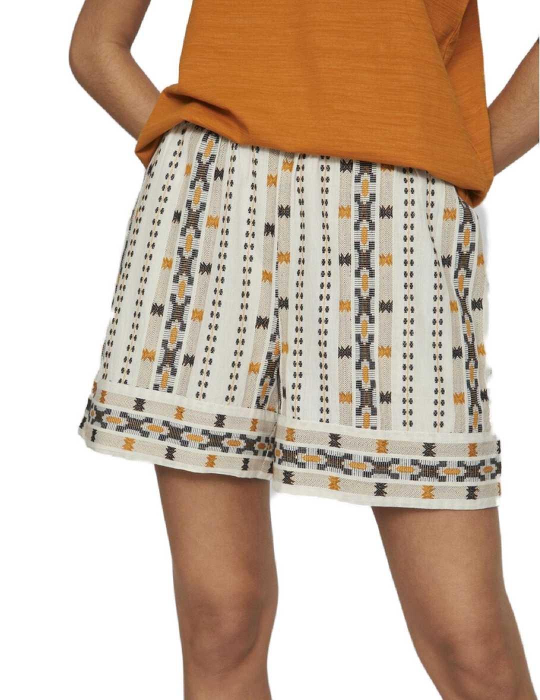 Short Vila Senso crudo con estampado étnico de mujer