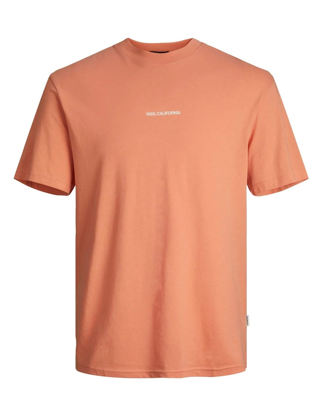 Camiseta Jack&Jones Aruba naranja manga corta para hombre