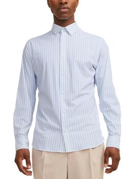 Camisa Jack&Jones Active celeste con rayas para hombre