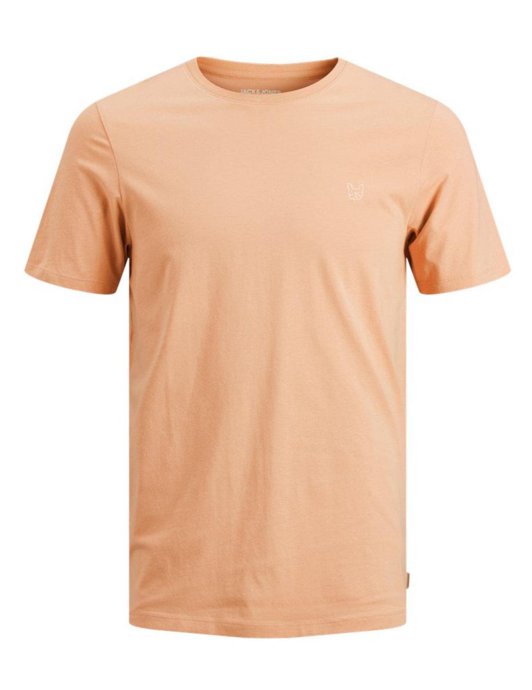 Camiseta Jack&Jones Logo naranja manga corta para hombre