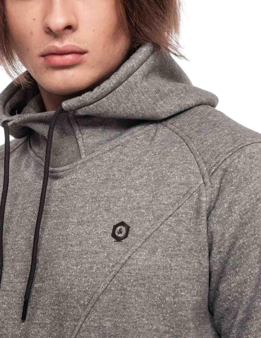 Sudadera Jack&Jones Epinn gris con capucha para hombre