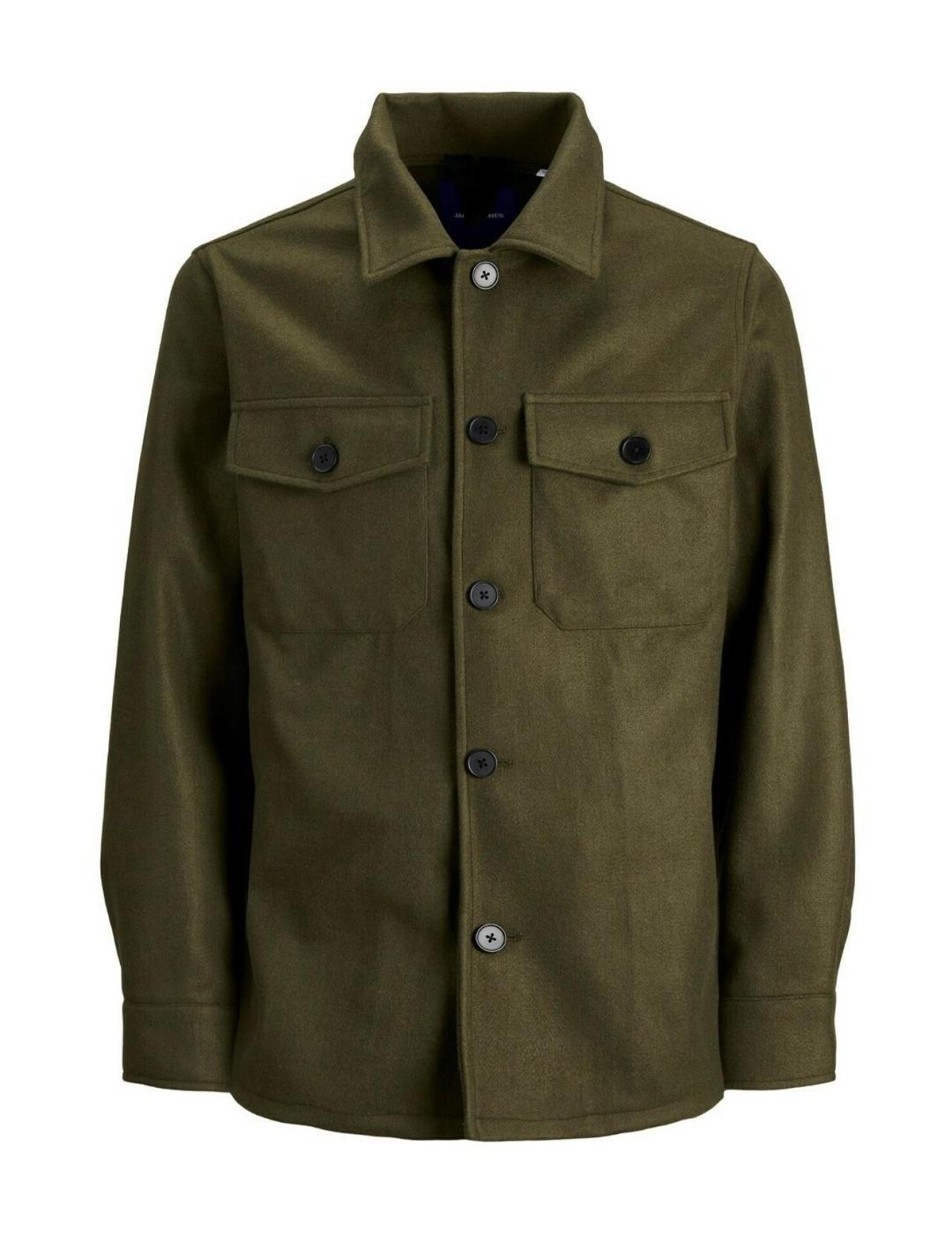 Sobrecamisa Jack&Jones Rollie verde militar para hombre