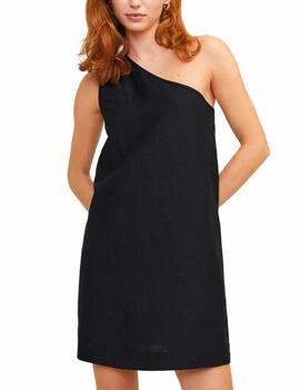 Vestido JJXX Annika negro tirante asimétrico para mujer