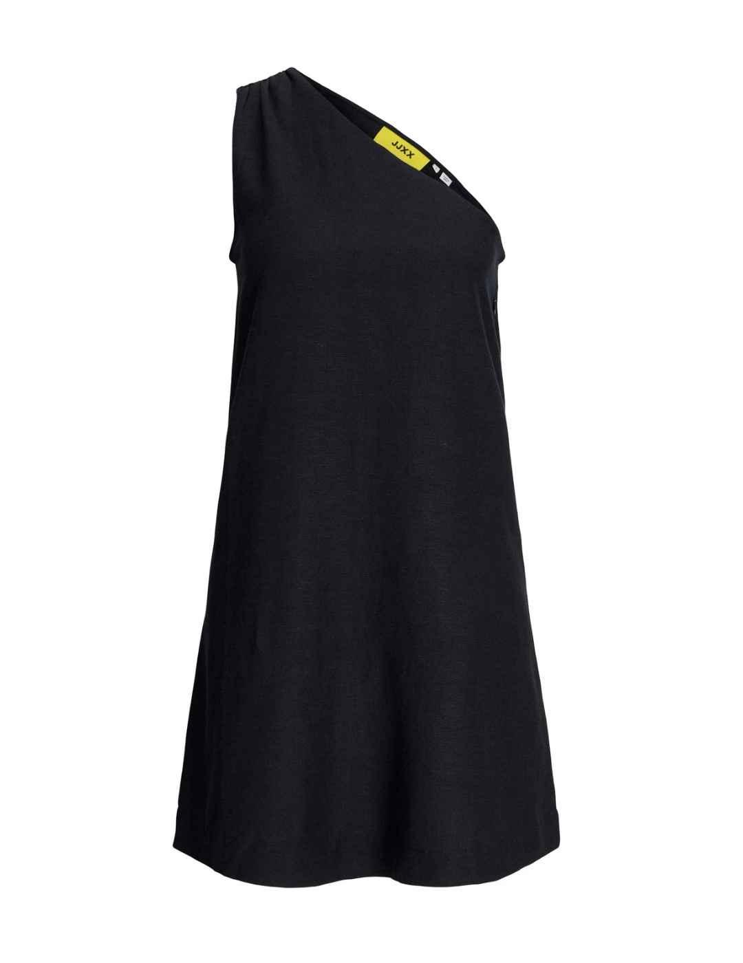 Vestido JJXX Annika negro tirante asimétrico para mujer