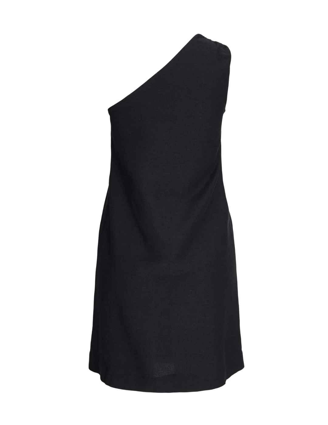 Vestido JJXX Annika negro tirante asimétrico para mujer