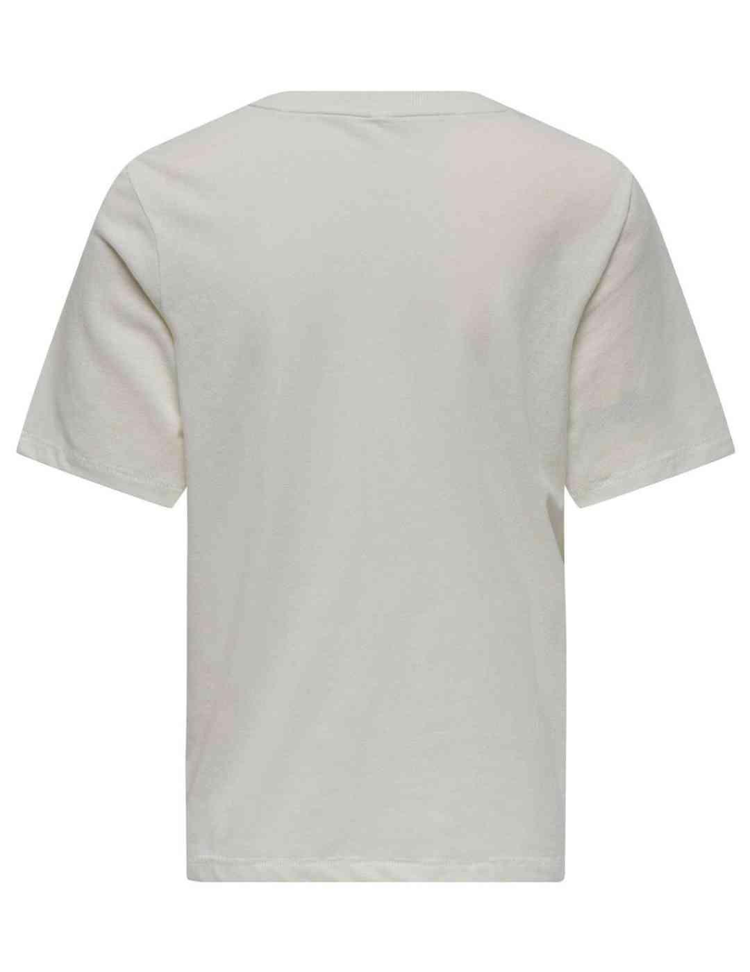 Camiseta Only Blinis blanco manga corta para mujer