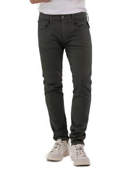 Pantalón vaquero Replay Anbass verde oscuro Slim para hombre