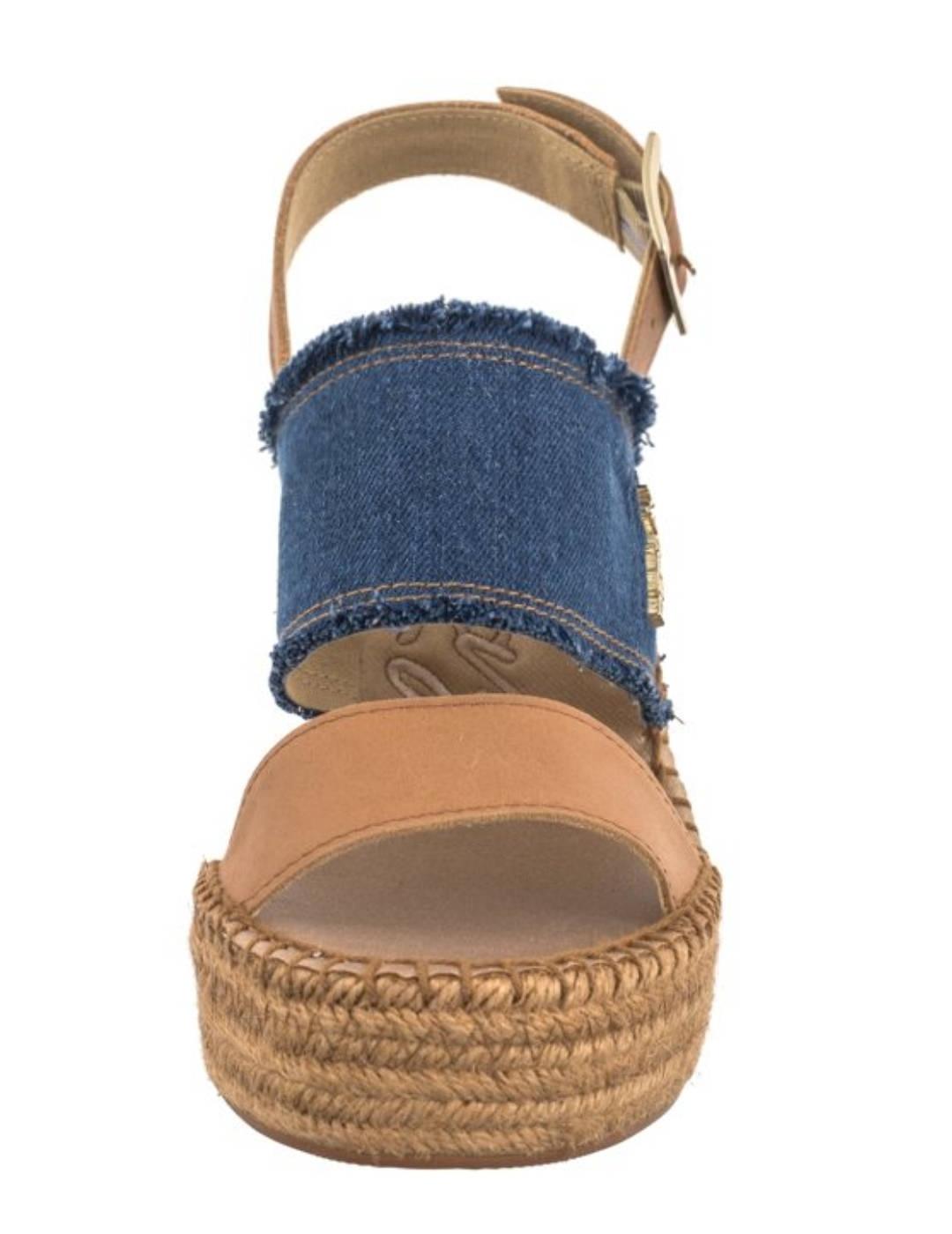 Cuña Replay Jess Band denim azul para mujer