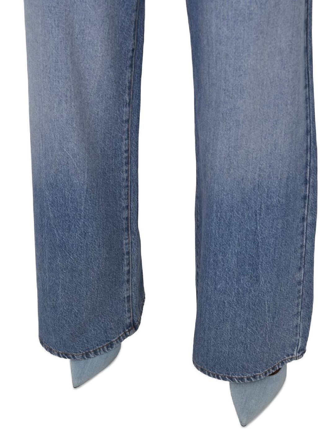 Pantalón vaquero Only Britney azul wide leg para mujer