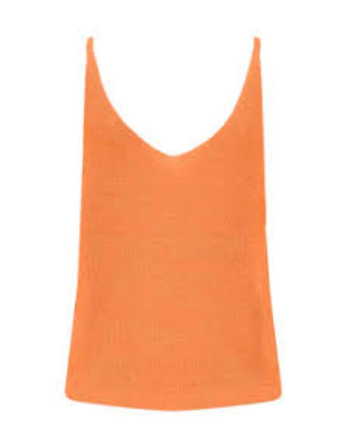 Top Only Shina naranja glitter de tirantes para mujer