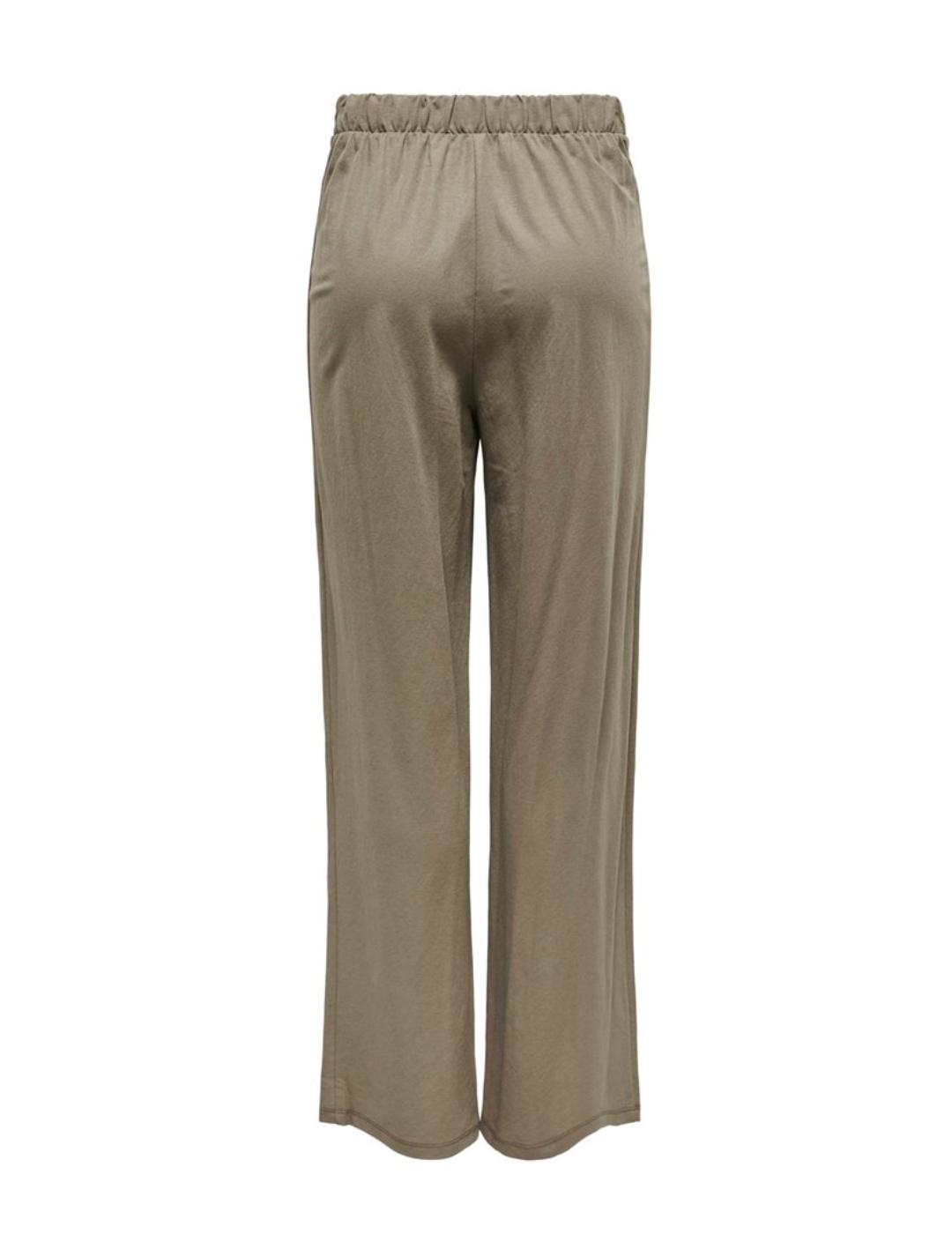 Pantalón de tela Only Jany beige corte regular para mujer