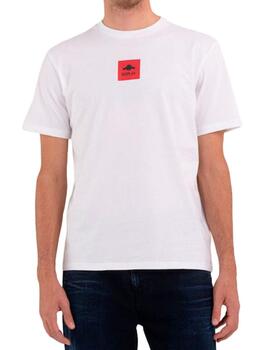 Camiseta Replay blanca logo rojo manga corta para hombre