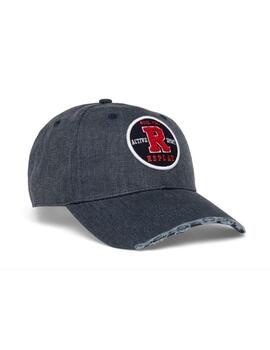 Gorra Replay denim logo rojo relieve ajustable unisex