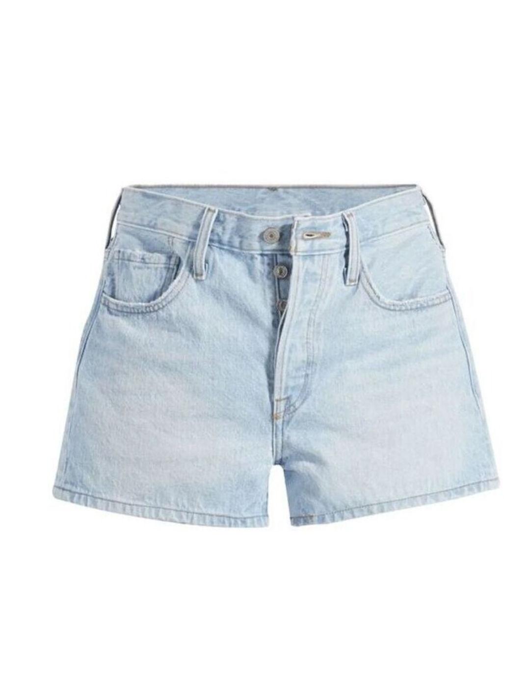 Short Levi´s 501 rolled azul claro de botones para mujer