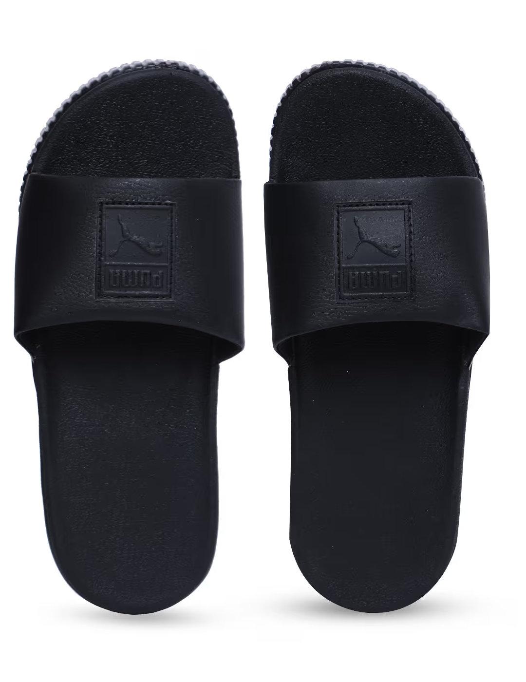 Chanclas Puma Platform negro logotipo para mujer