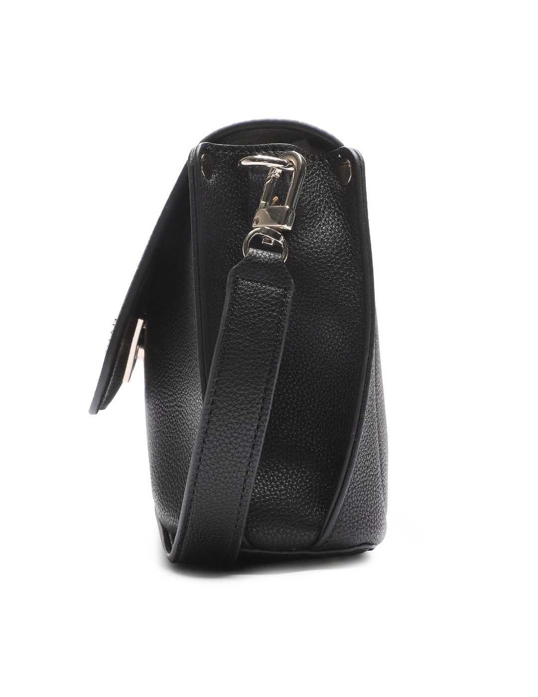 Bolso Guess Meridian negro cierre de solapa para mujer