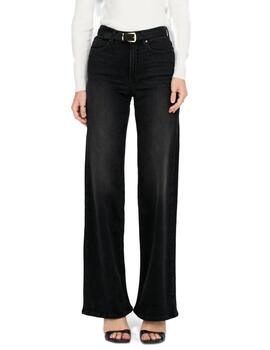 Pantalón vaquero Only Madison negro wide leg de mujer