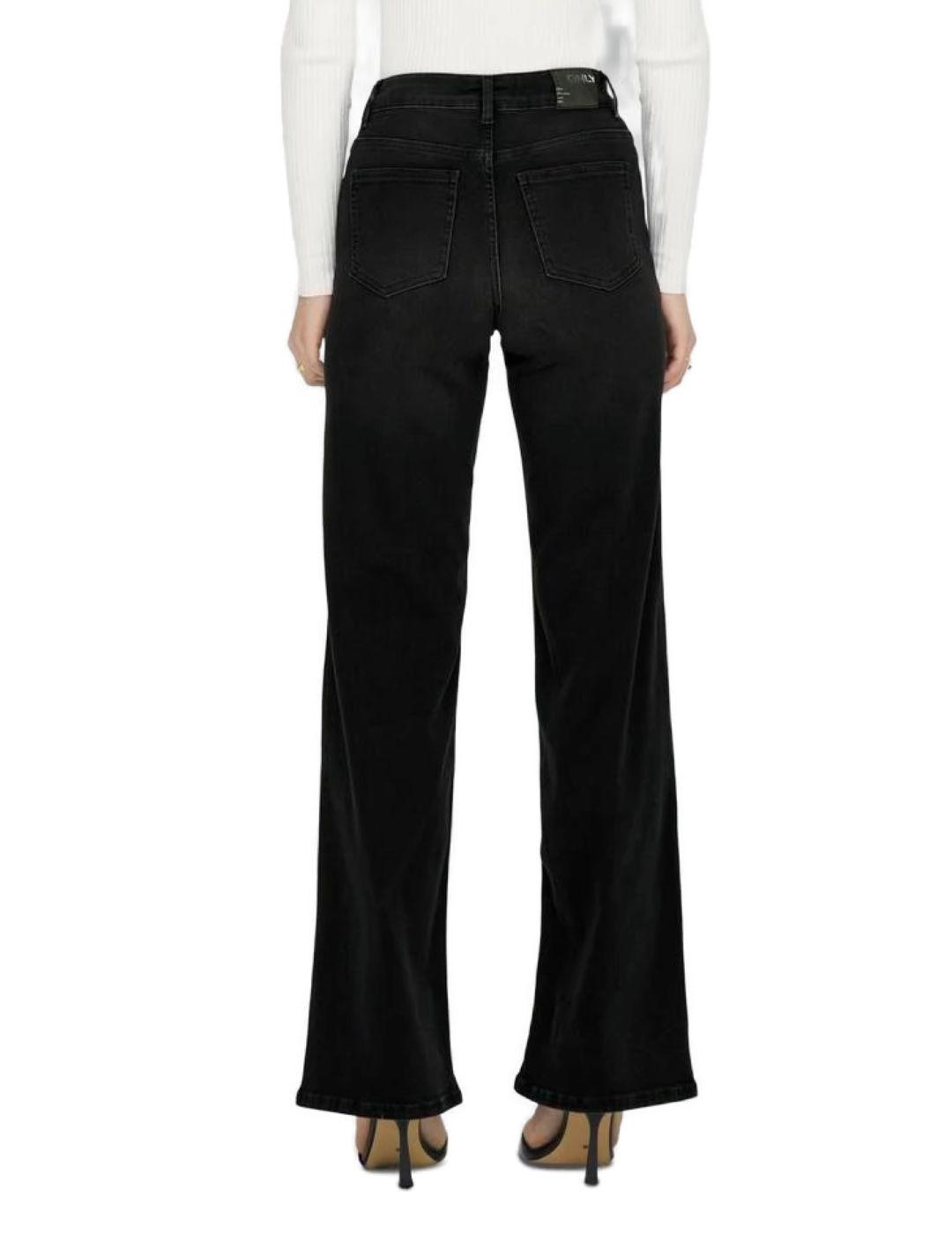 Pantalón vaquero Only Madison negro wide leg de mujer