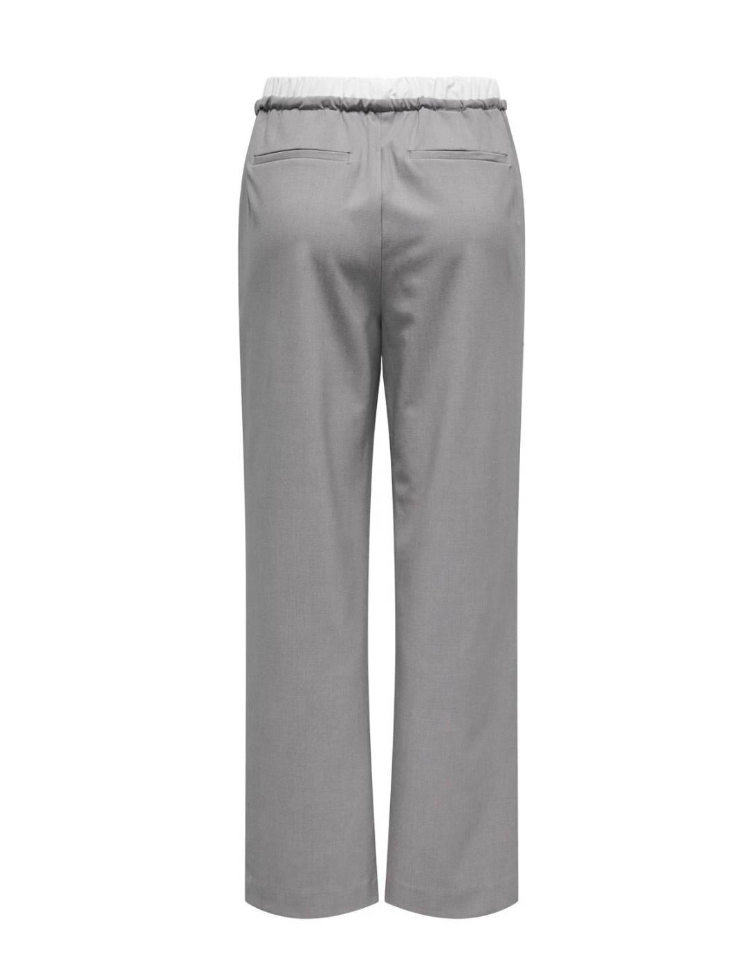 Pantalón de tela Only Tille gris claro para mujer