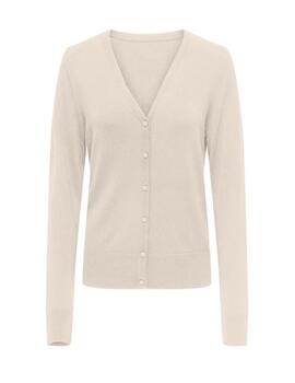 Chaqueta cárdigan de punto Only Jasmin beige para mujer