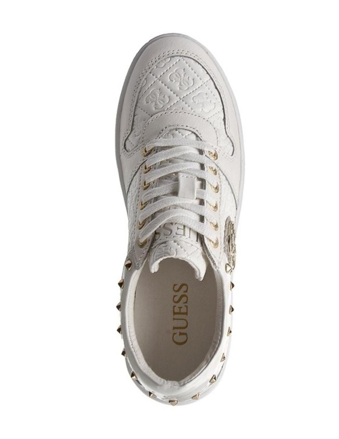 Zapatillas Guess Giamal blanco logotipo 4G de mujer