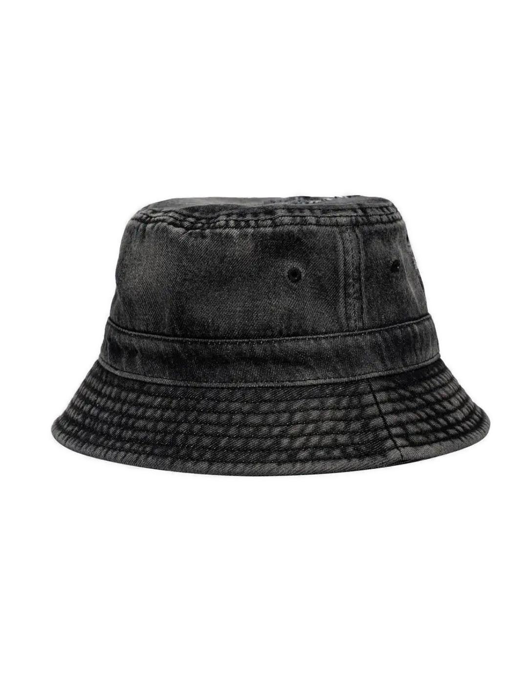 Gorro Replay bucket vaquero negro logotipo rojo unisex