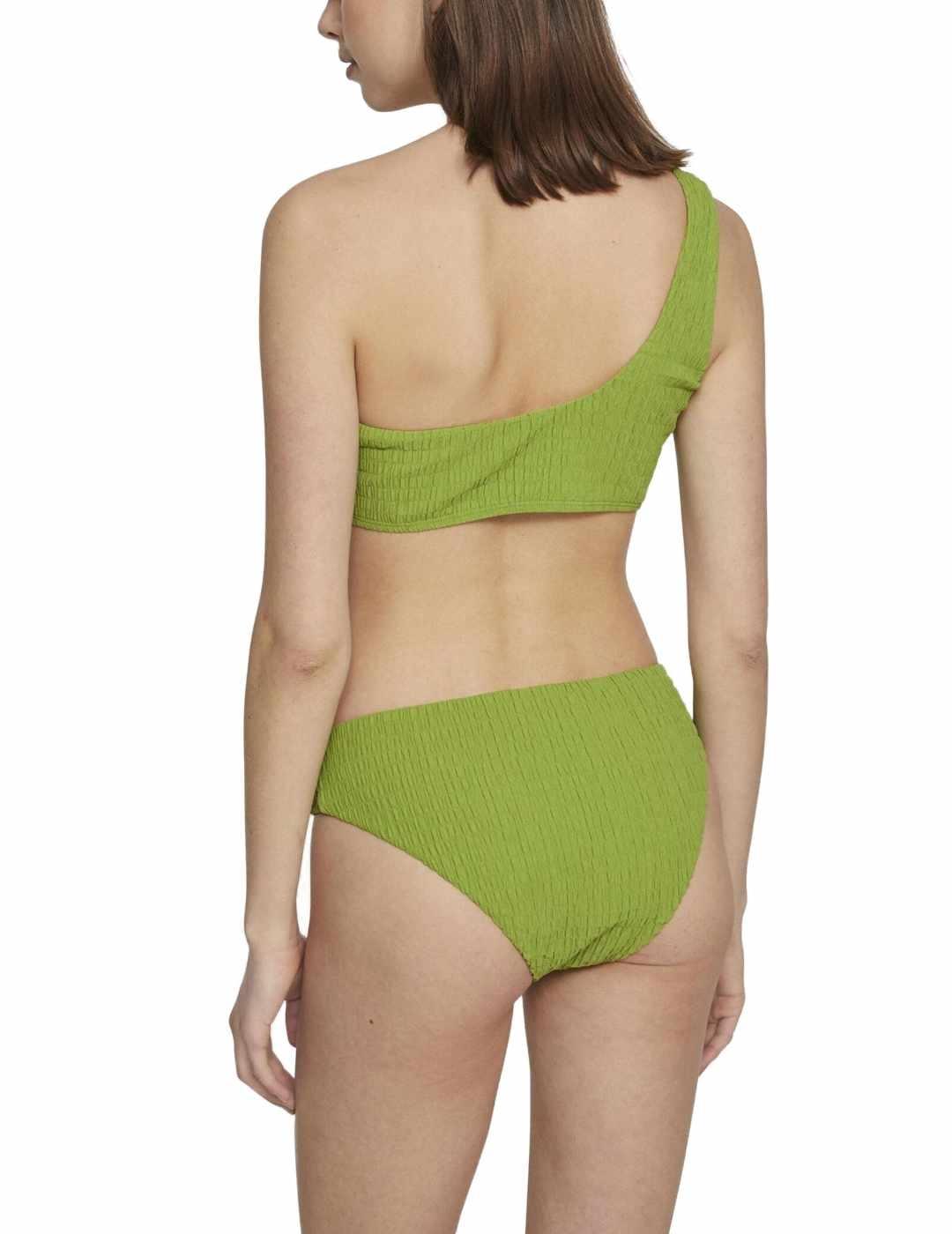 Braga bikini Vila Mikayla verde efecto arrugado para mujer