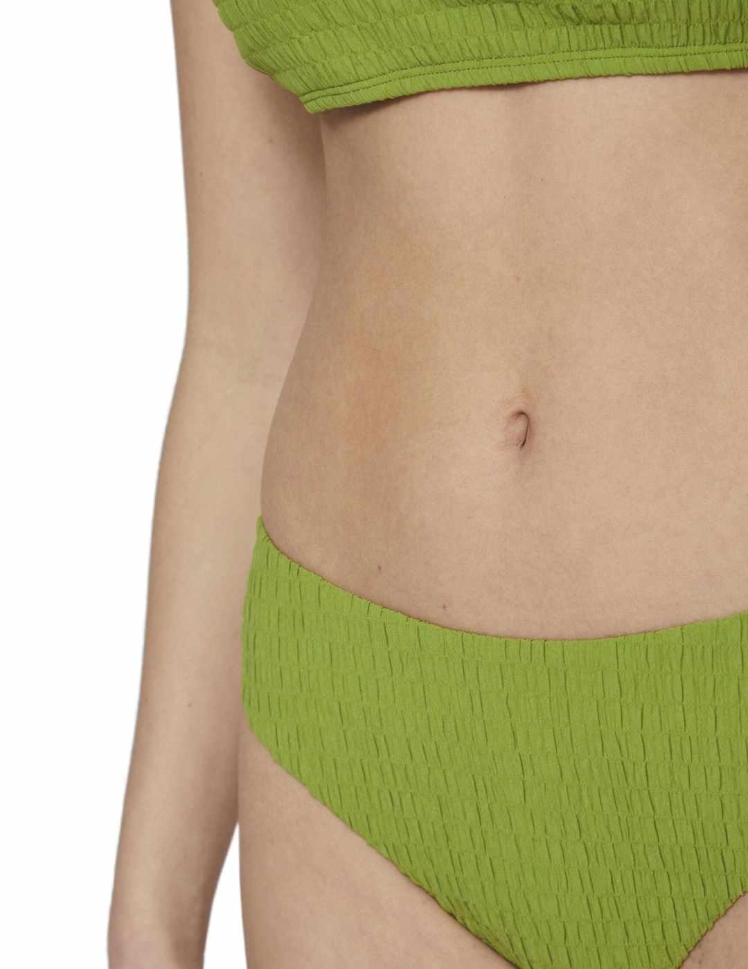 Braga bikini Vila Mikayla verde efecto arrugado para mujer