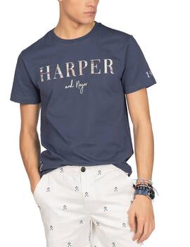 Camiseta Harper&Neyer Holly azul manga corta de hombre