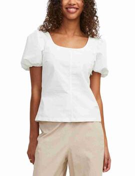 Blusa JJXX Stella blanco manga abullonada para mujer