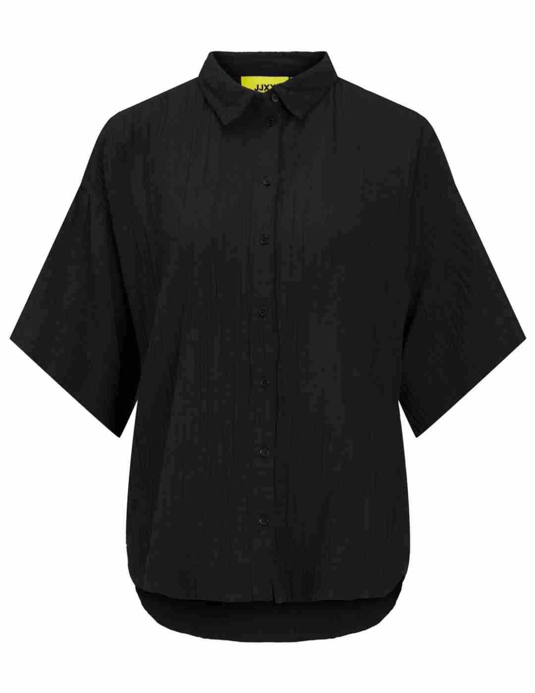 Camisa JJXX Mia negro efecto arrugado para mujer