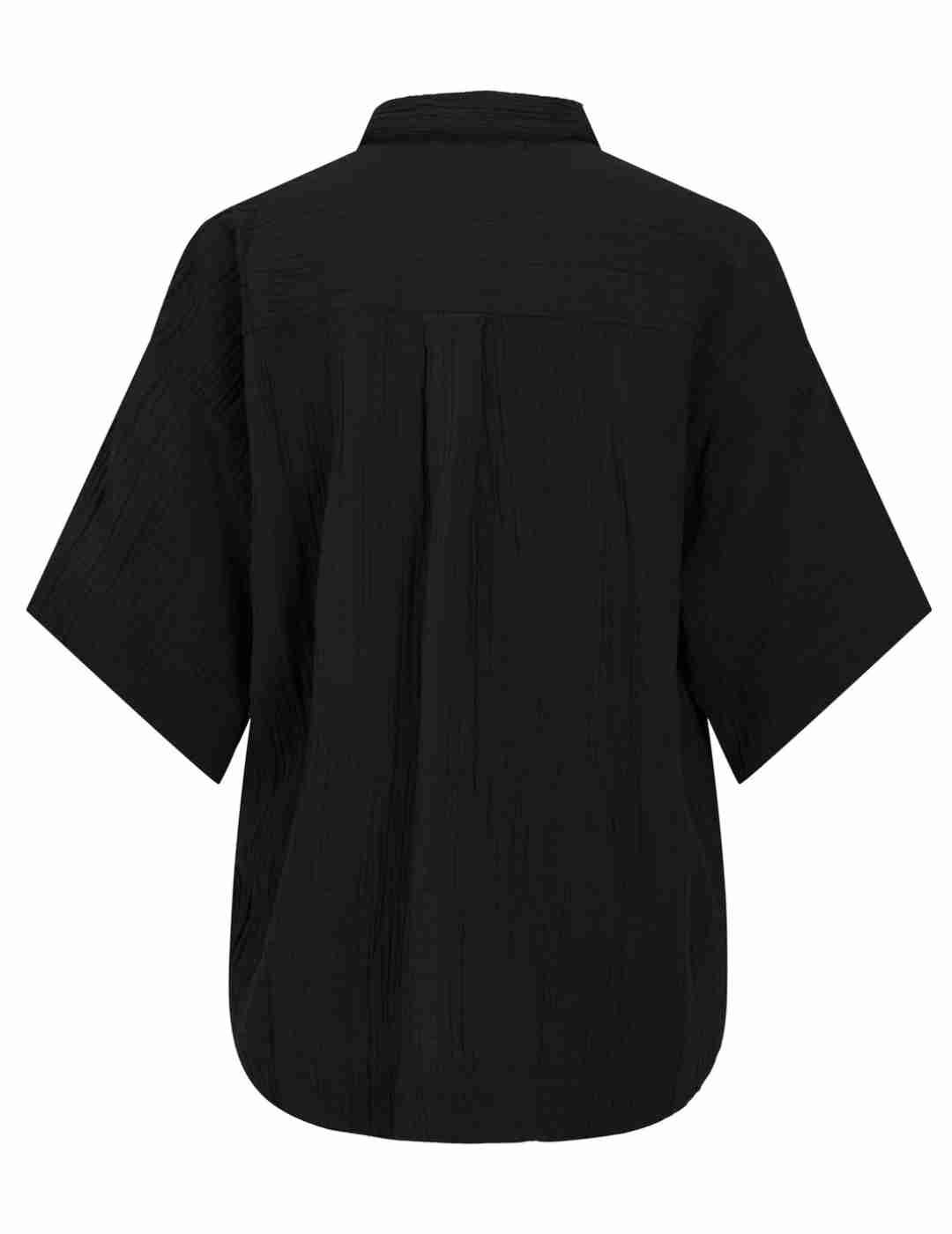 Camisa JJXX Mia negro efecto arrugado para mujer