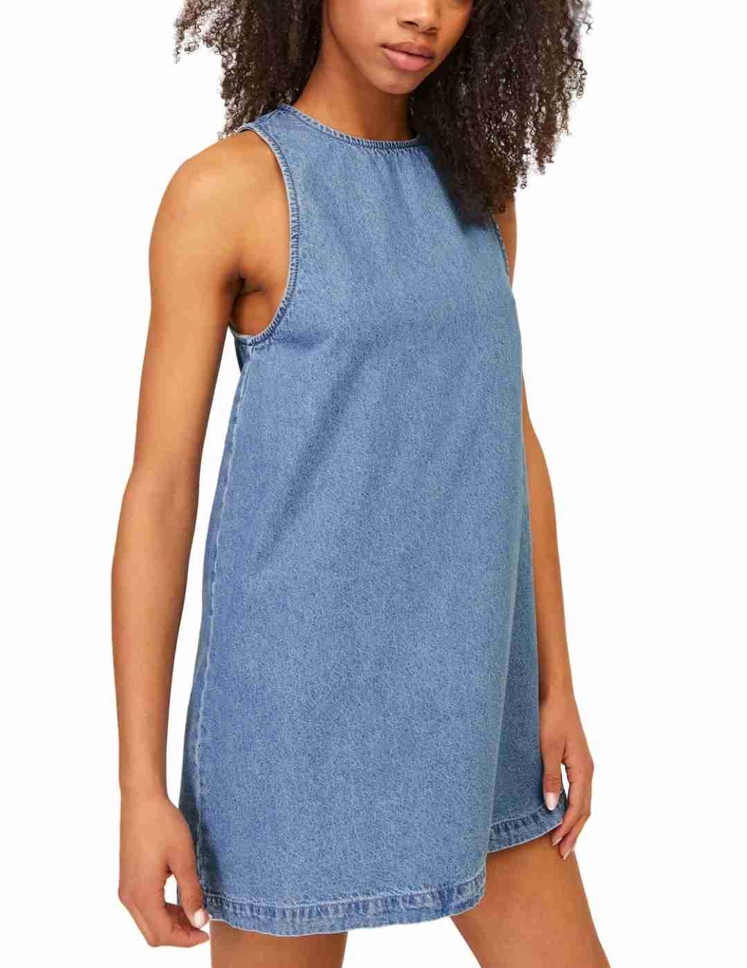 Vestido mini JJXX Maci denim azul para mujer