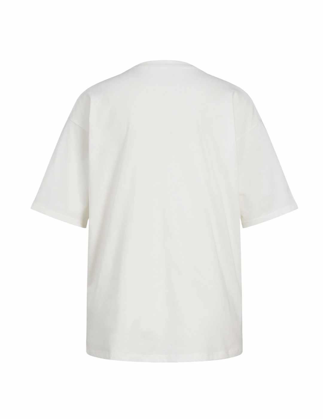 Camiseta JJXX Paige blanca manga 3/4 para mujer