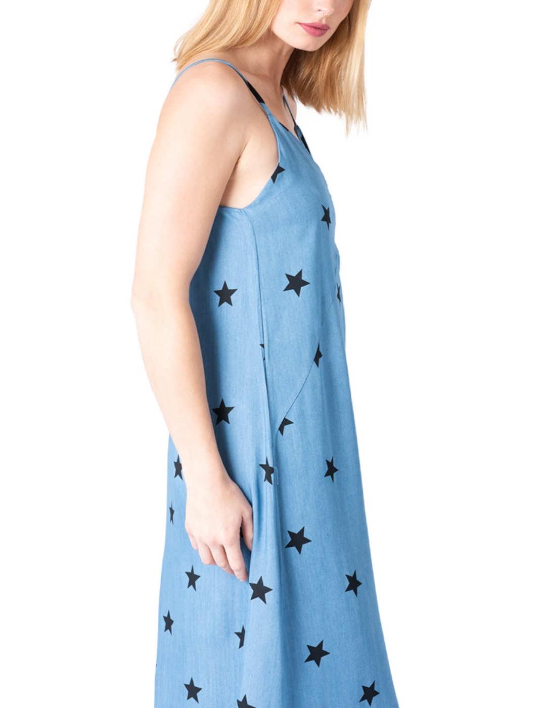 Vestido Animosa estrellas vaquero tirantes para mujer