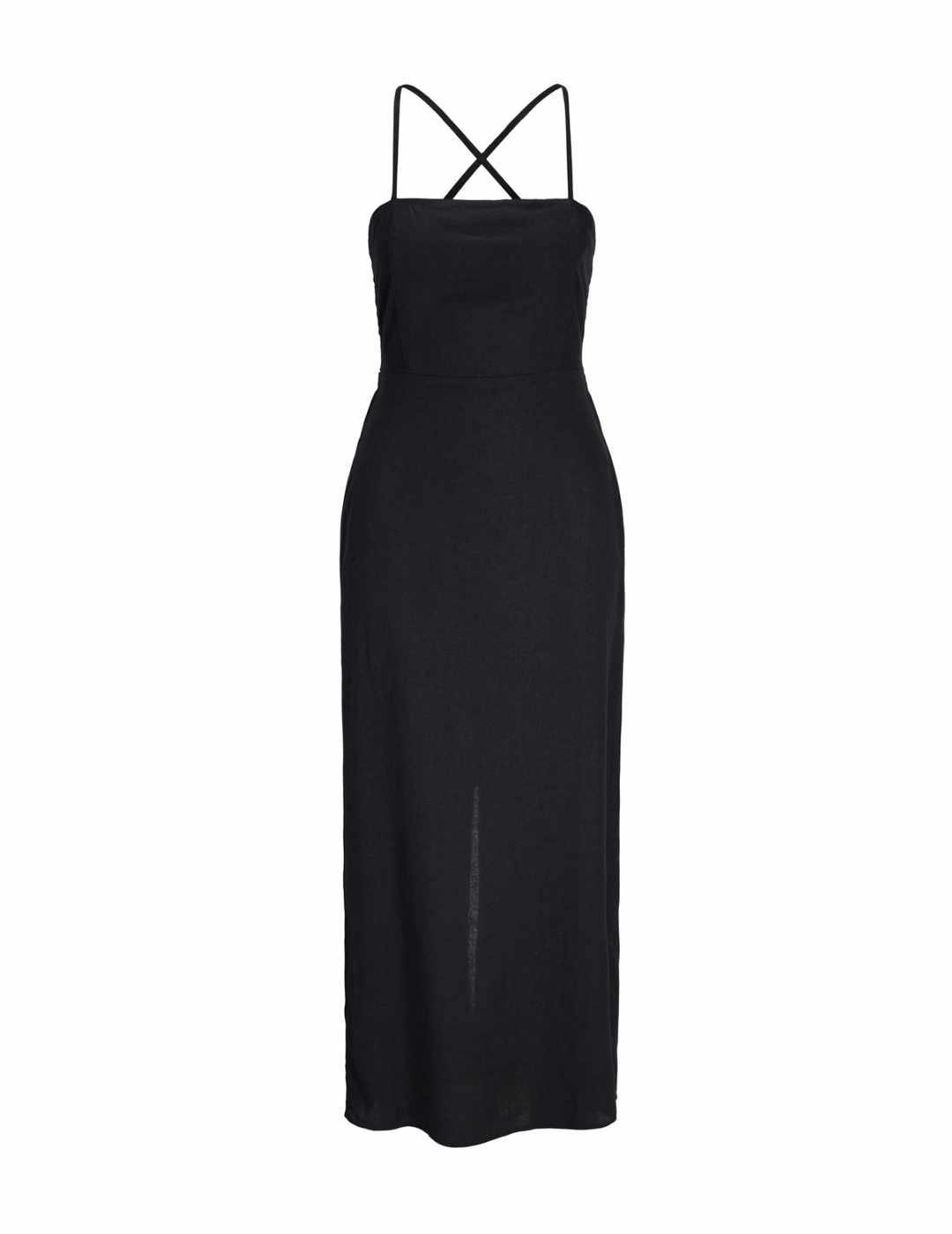 Vestido JJXX Agnes largo negro escote espalda para mujer